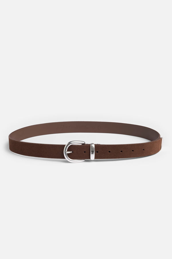 METAL LOOP BELT in Suede
