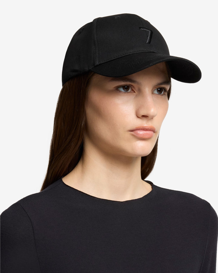 帽子 700 FILL Screen Logo Cap Black Logo Cap in Black | 7 For All Mankind