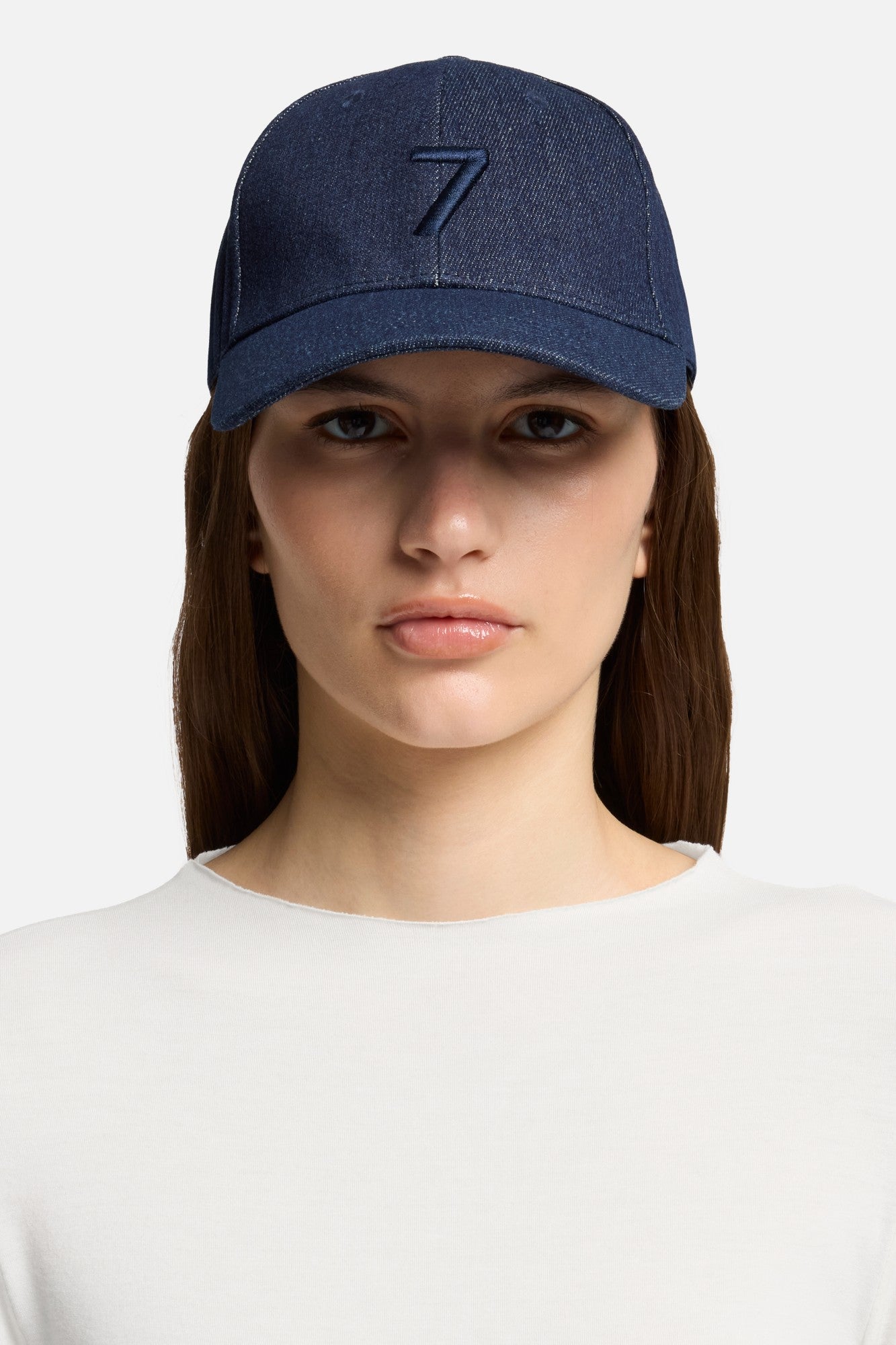 Denim Logo Cap in Rinsed Indigo | 7 For All Mankind