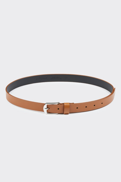 Slim Leather Belt in Cognac