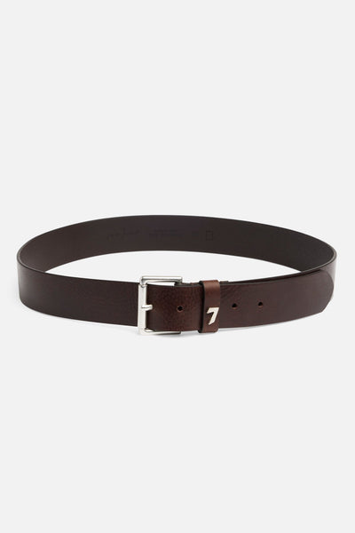 CLASSIC BELT METAL in Leather Dark Brown