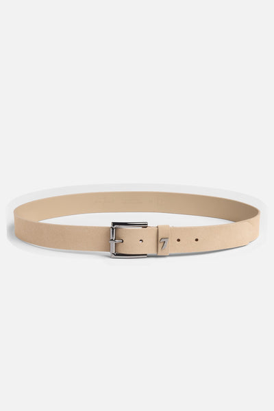 Classic Italian Suede Belt in Cream