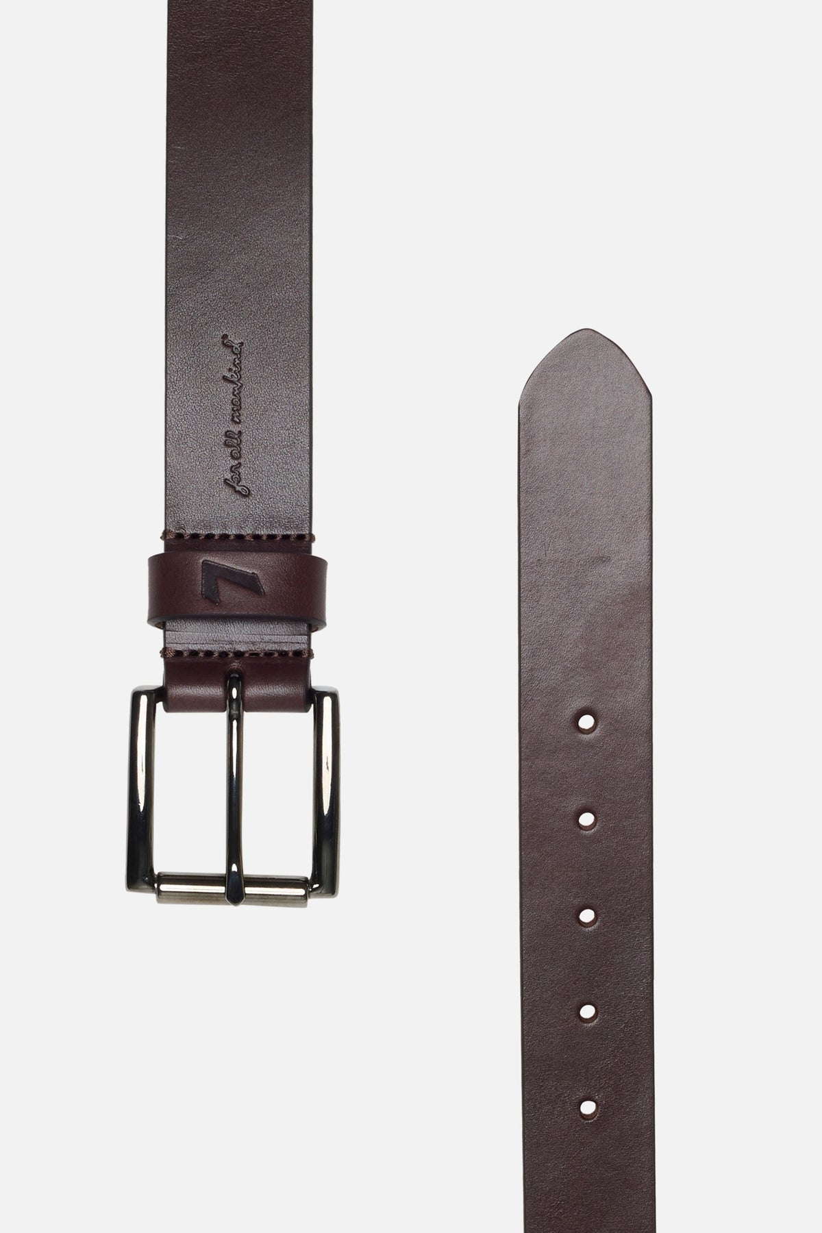 Classic Italian Leather Belt in Brown | 7 For All Mankind display picture 1