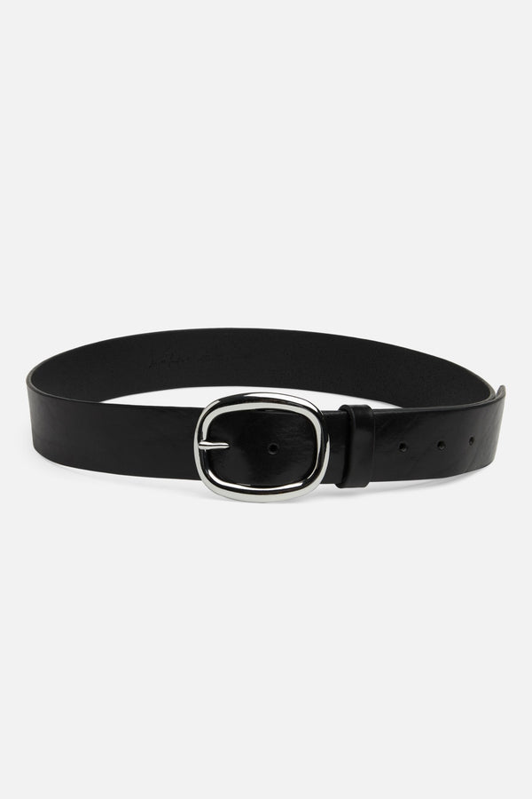 OVAL BUCKLE BELT in Italian Leather