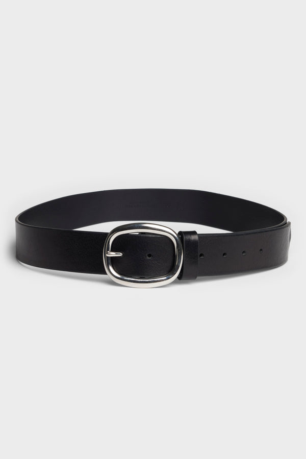 OVAL BUCKLE BELT in Italian Leather