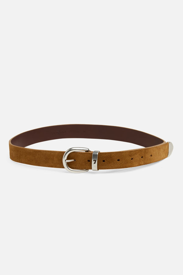 WESTERN BELT in Italian Suede
