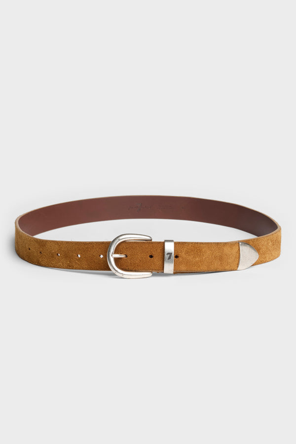 WESTERN BELT in Italian Suede