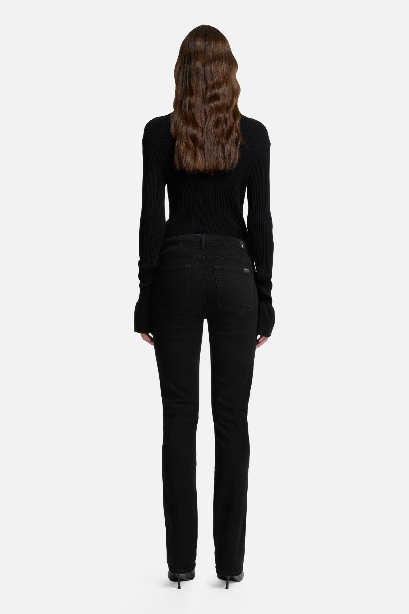 B(air) Kimmie Straight in Rinsed Black | 7 For All Mankind