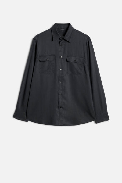 MILITARY SHIRT in Fluid Black
