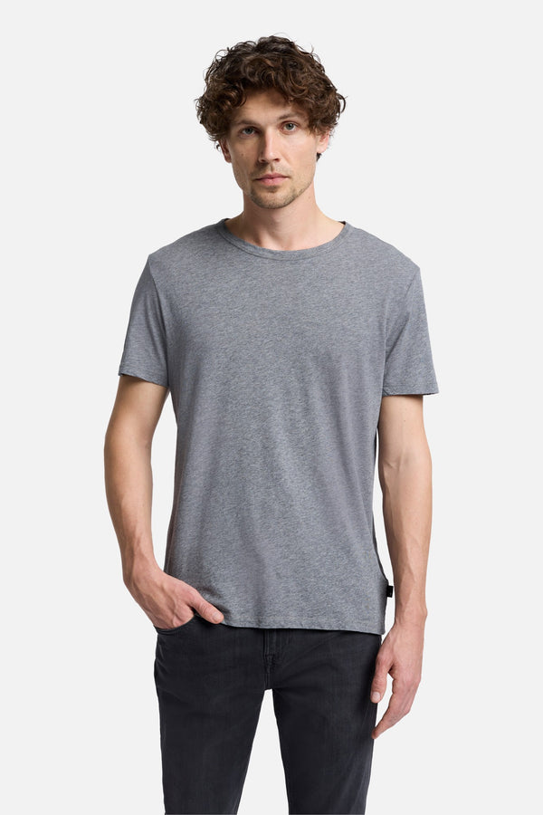 Featherweight Cotton Tee in Heather Grey
