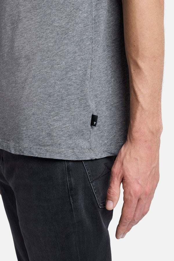 Featherweight Cotton Tee in Heather Grey