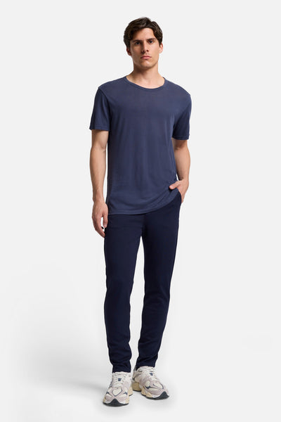 Featherweight Cotton Tee in Navy