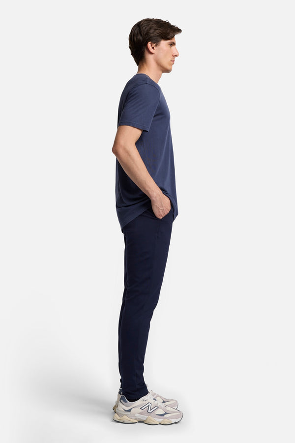 Featherweight Cotton Tee in Navy