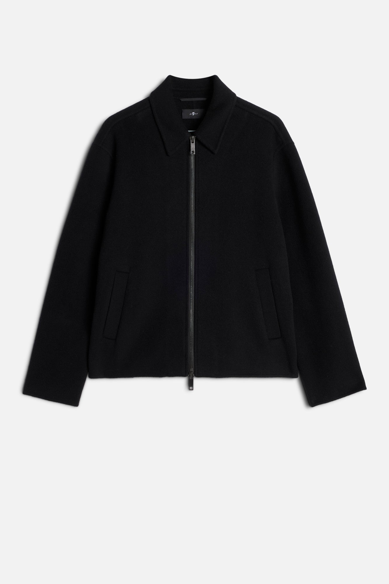 Wool Blouson Jacket In Black| 7 For All Mankind