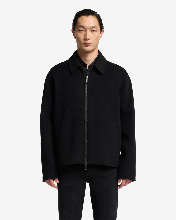Wool Blouson Jacket In Black| 7 For All Mankind