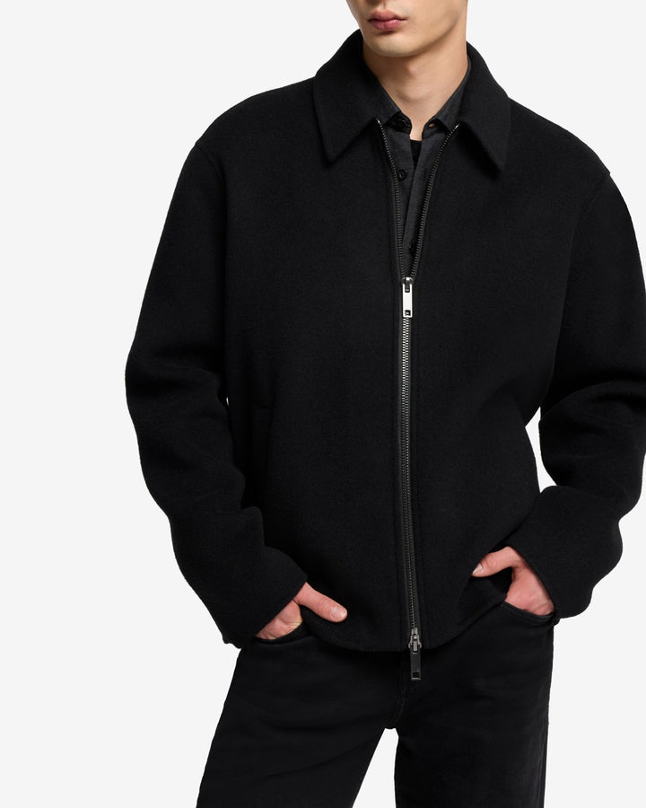 Wool Blouson Jacket In Black| 7 For All Mankind