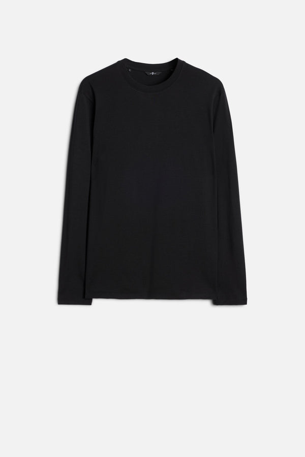 LONG SLEEVE CREWNECK TEE in Lyocell