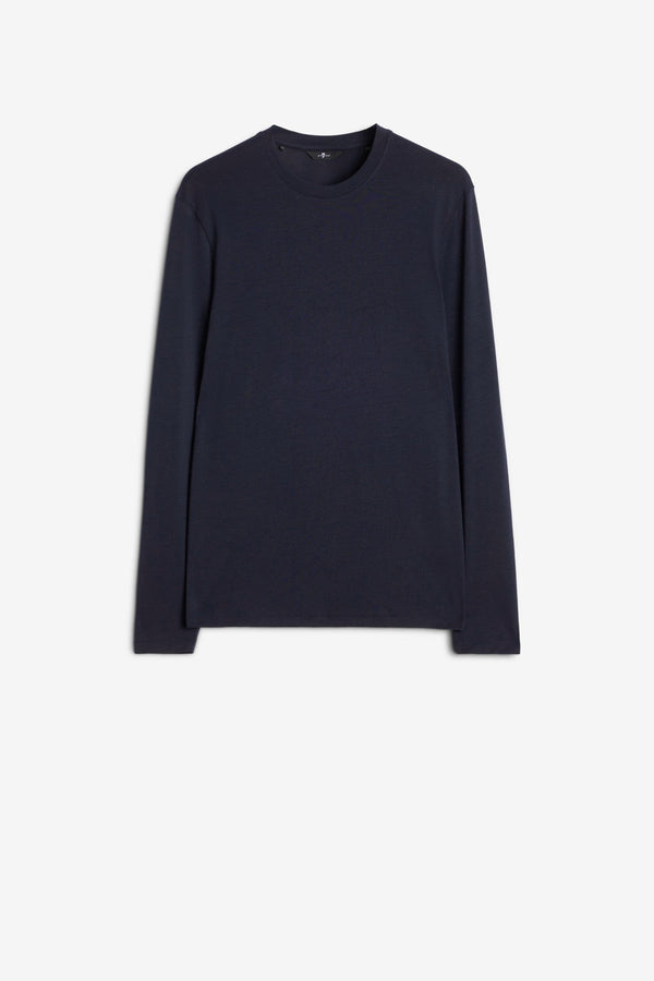 CREWNECK LONG SLEEVE TEE in Lyocell
