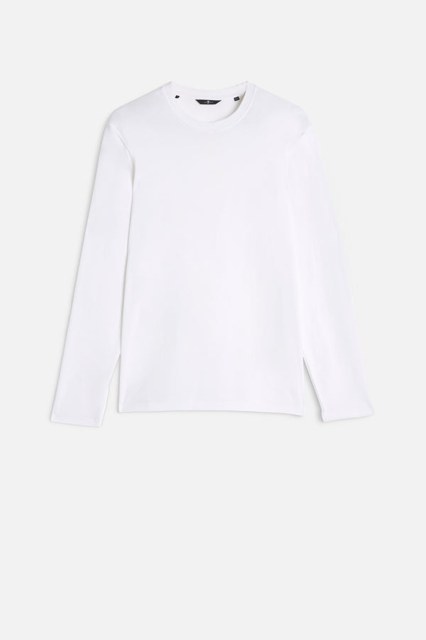 LONG SLEEVE CREWNECK TEE in Lyocell
