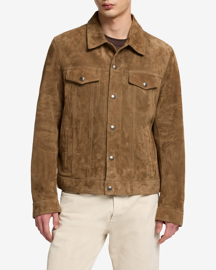 定価　83600円 SUEDE TRUCKER JACKET ブラウン　サイズ2 Men's Suede Trucker Jacket - Tan/Beige | Cockpit USA