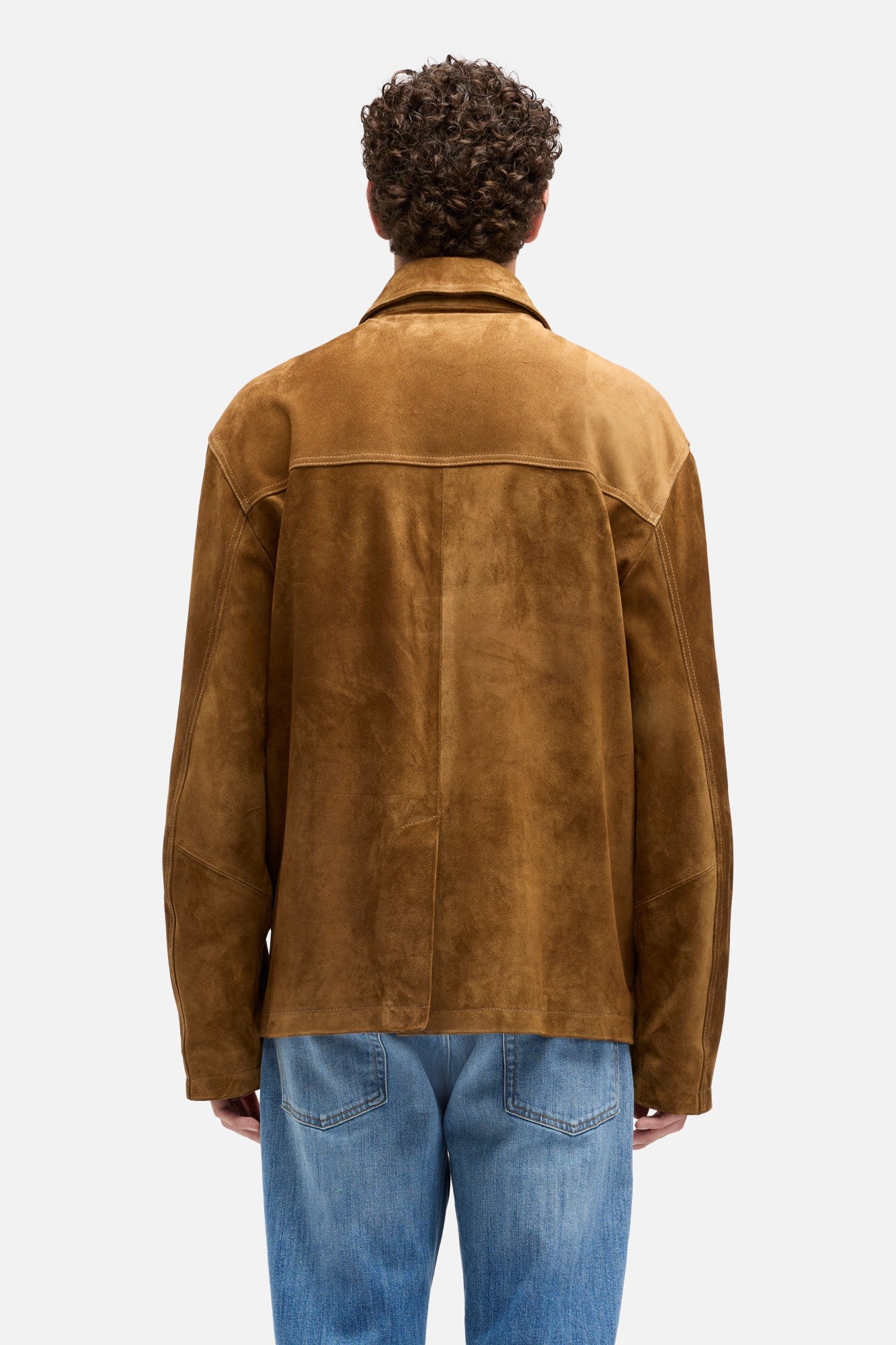 Suede Long Jacket In Tobacco| 7 For All Mankind