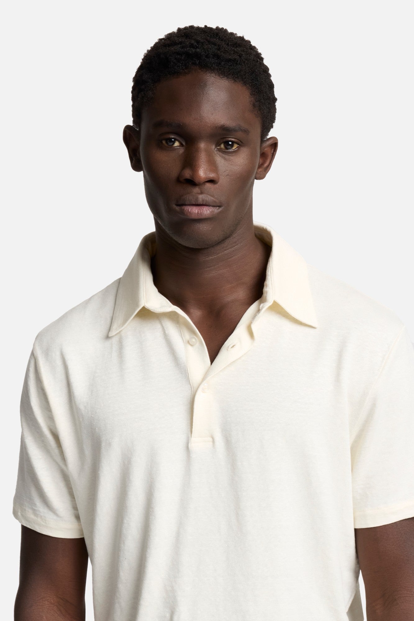 Linen Polo in White | 7 For All Mankind