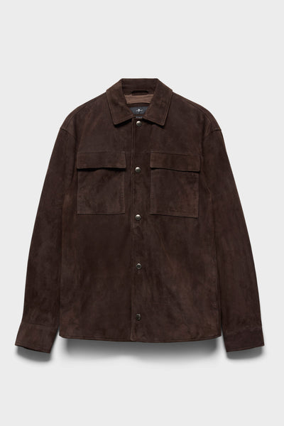OVERSHIRT in Suede Espresso