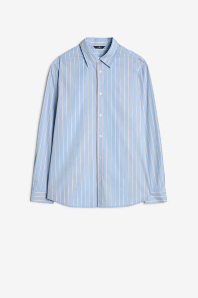 LONG SLEEVE REGULAR SHIRT in Popeline Multi Stripes