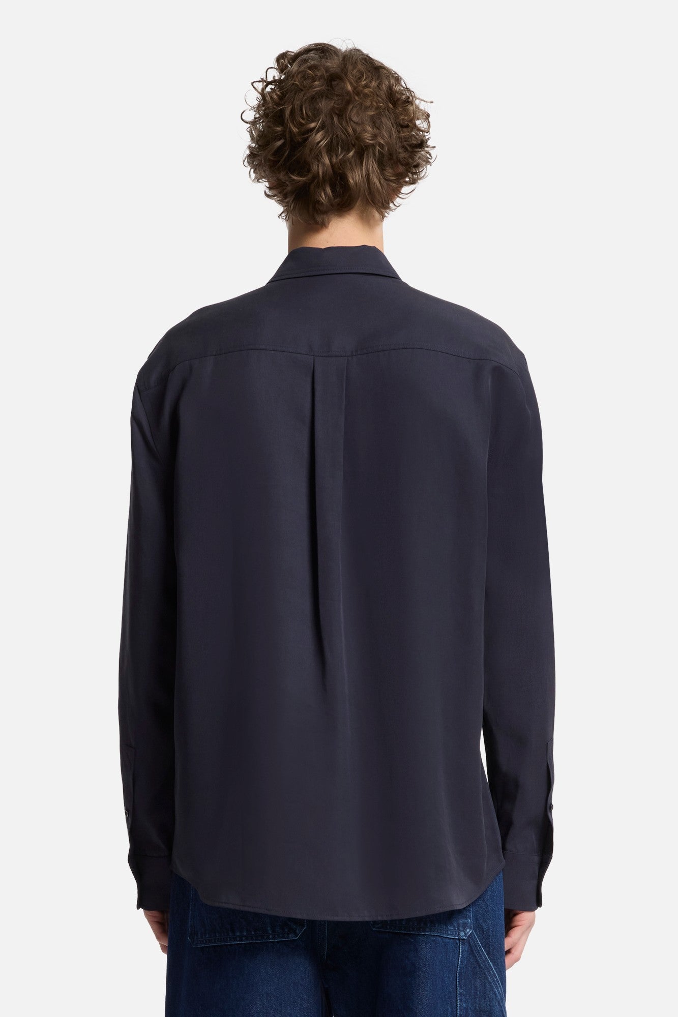 Fluid Military Shirt in Navy | 7 For All Mankind