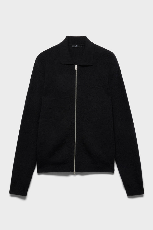 POLO ZIP SWEATER in Cotton Wool