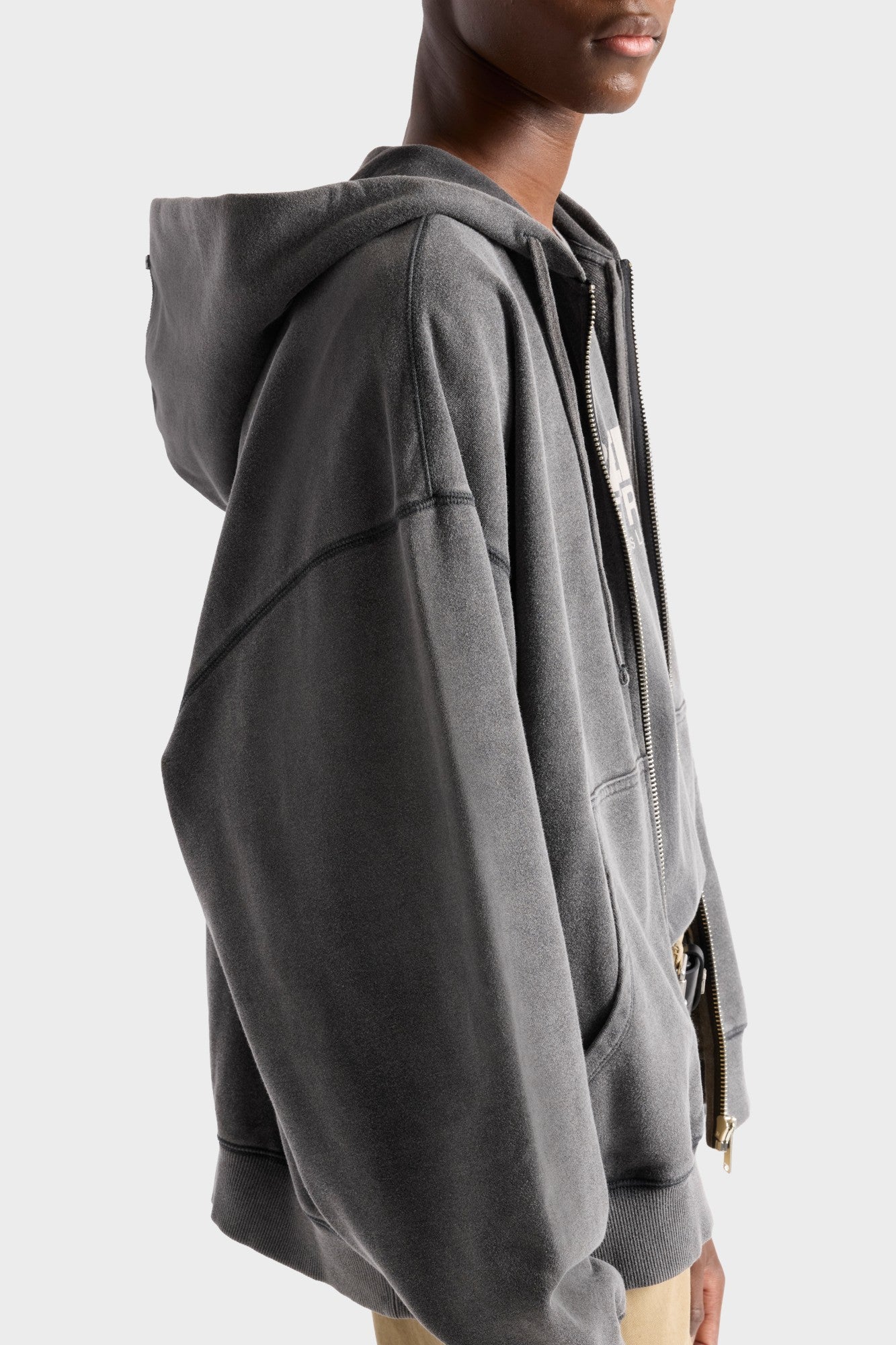 ZIP HOODIE in Black | 7 For All Mankind