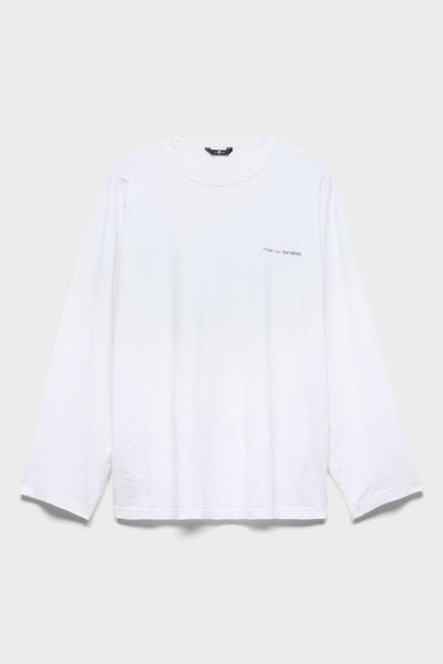 LONG SLEEVE GRAPHIC TEE in Free White
