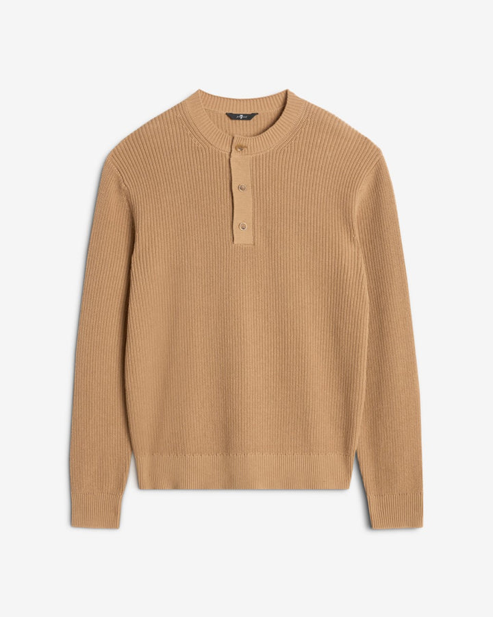 Henley Sweater in Beige