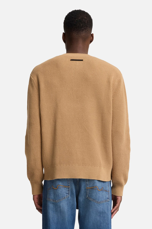 Henley Sweater in Beige