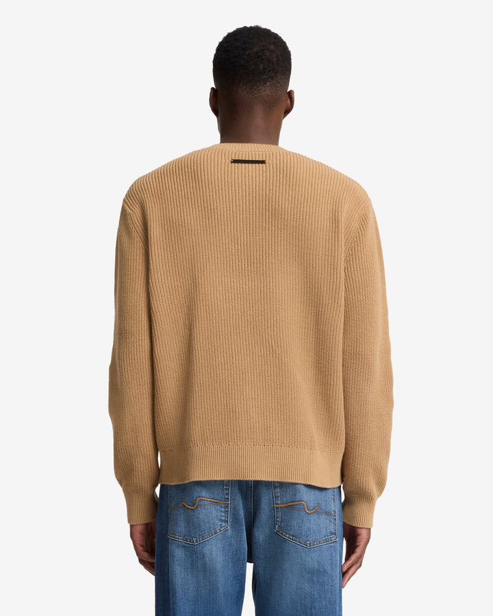 Henley Sweater in Beige