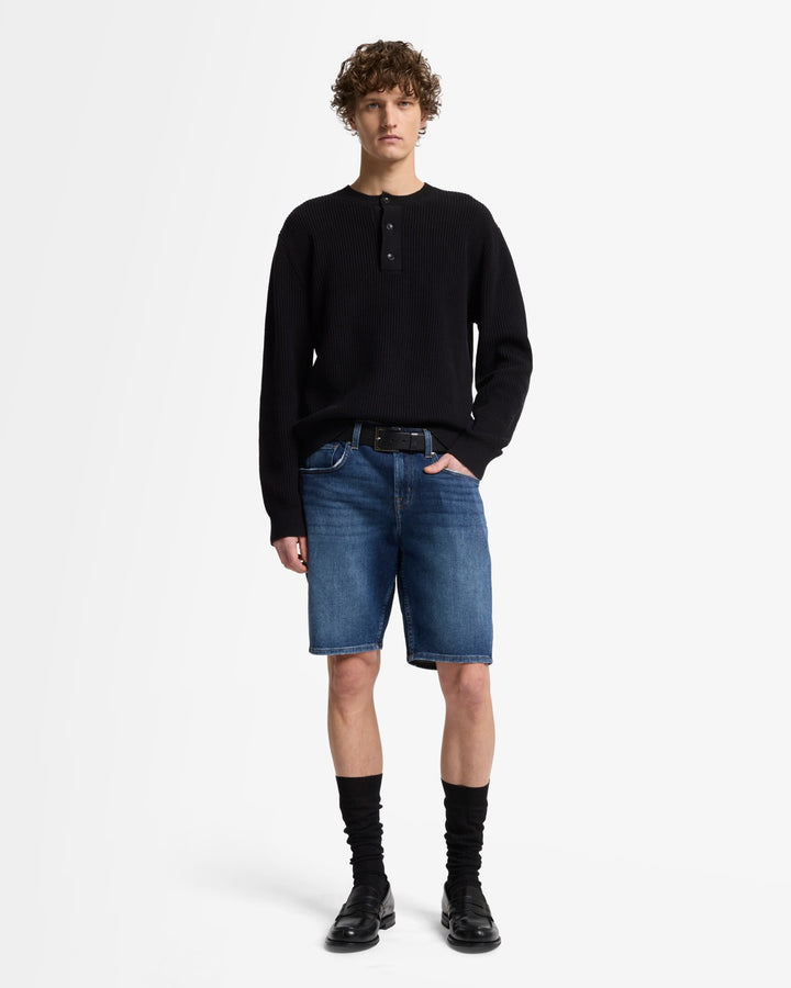 Henley Sweater in Black