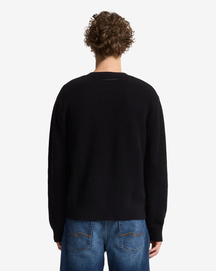 Henley Sweater in Black | 7 For All Mankind