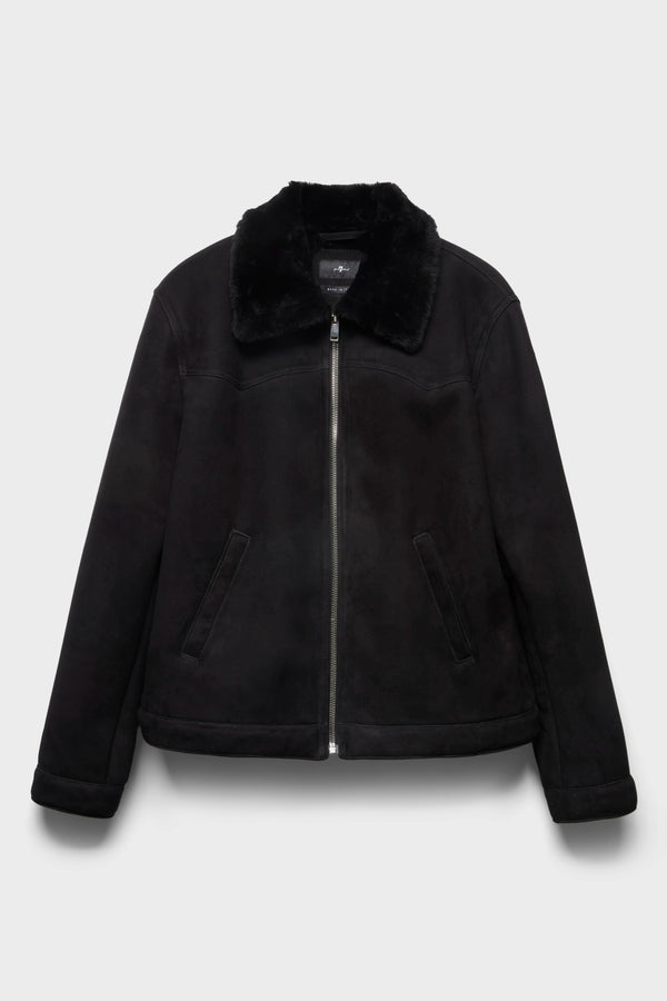 SHEARLING AVIATOR JACKET in Leather