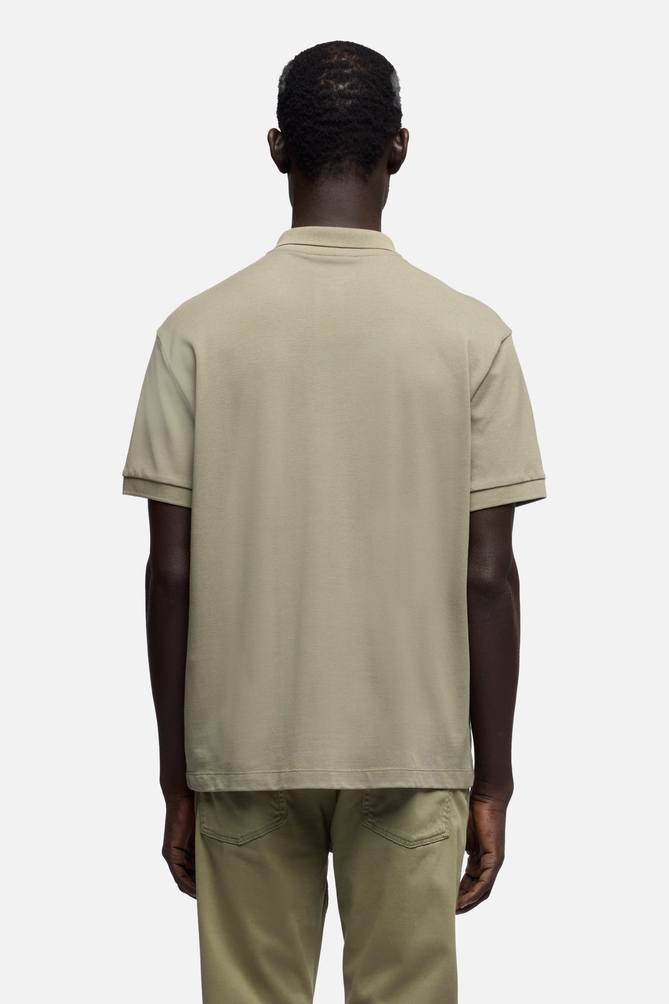 SHORT SLEEVE POLO in Lyocell Army | 7 For All Mankind