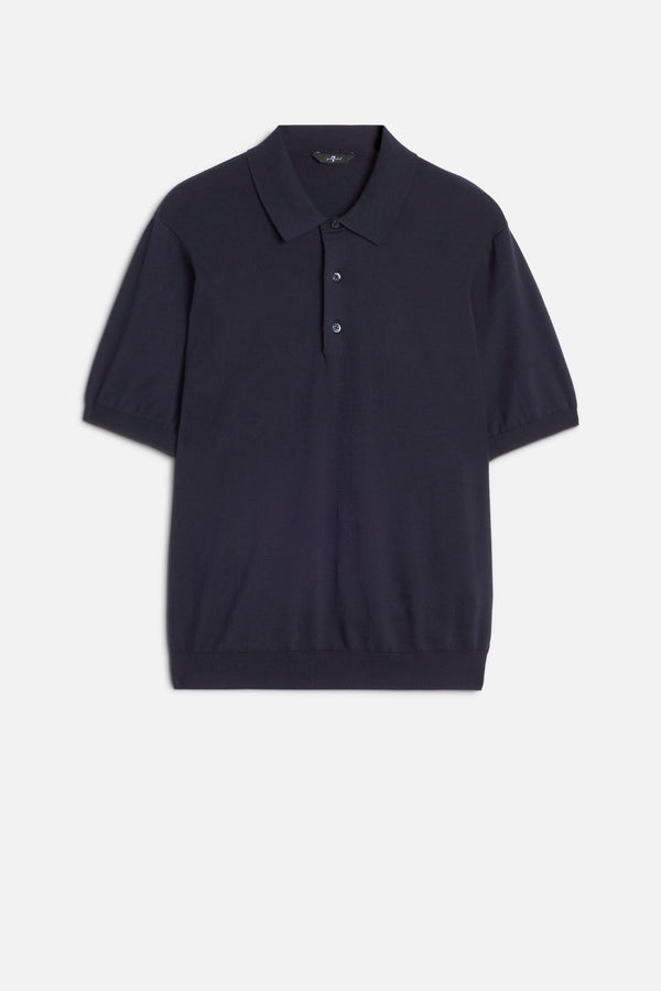 SHORT SLEEVE POLO SWEATER