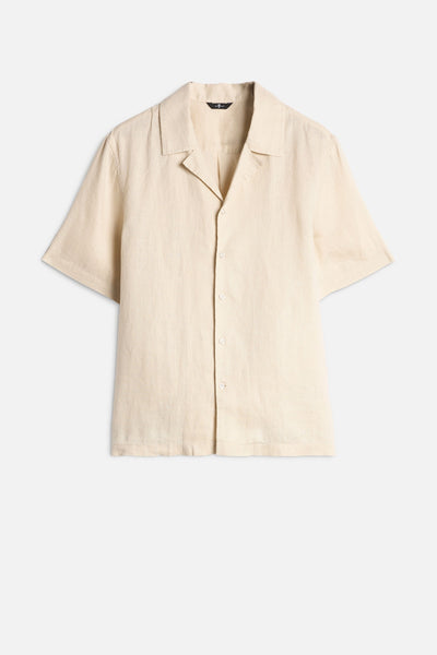 Linen Camp Shirt in Bone