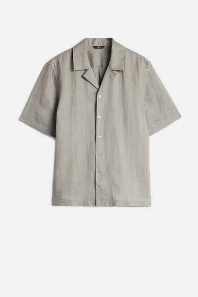 Linen Camp Shirt in Sage