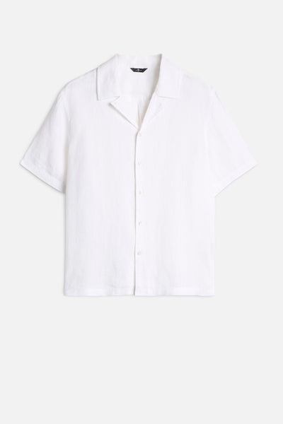 Linen Camp Shirt in White