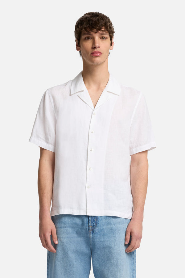 Linen Camp Shirt in White