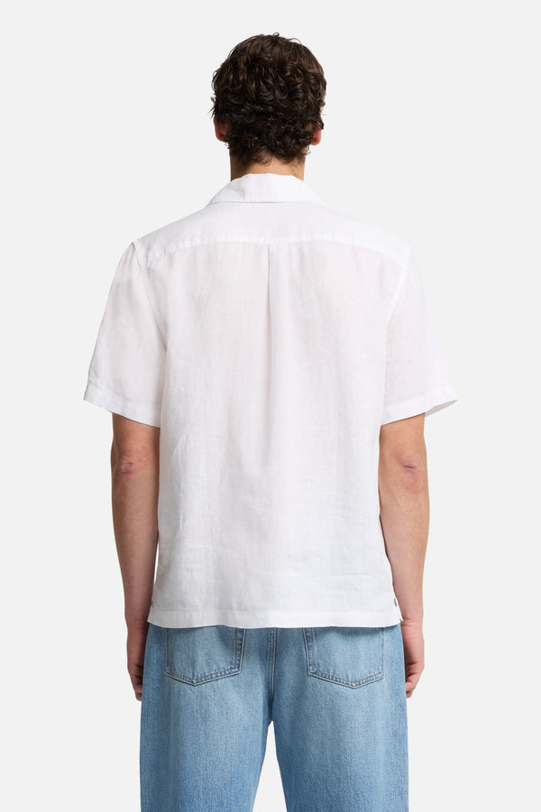 Linen Camp Shirt in White