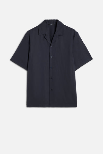 Lyocell Camp Shirt in Navy