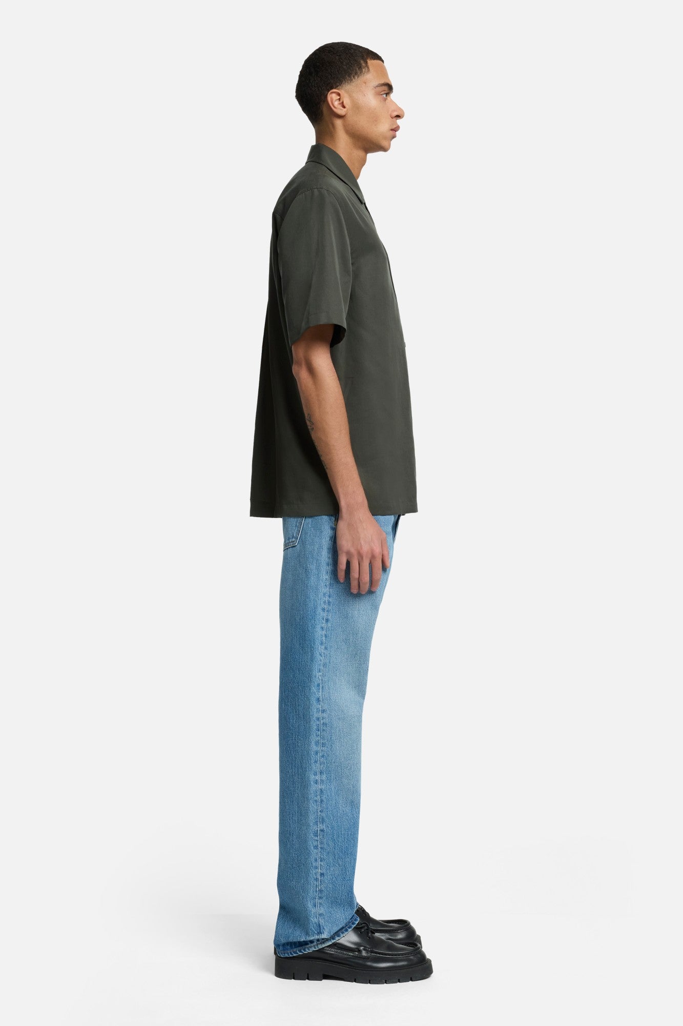 Lyocell Camp Shirt in Forest