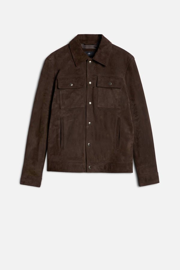 MODERN TRUCKER JACKET in Suede