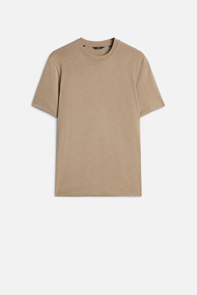 Lyocell Crewneck Tee in Silver Mink