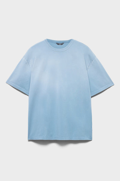 CREWNECK SHORT SLEEVE TEE in Cotton Sunfaded Sky